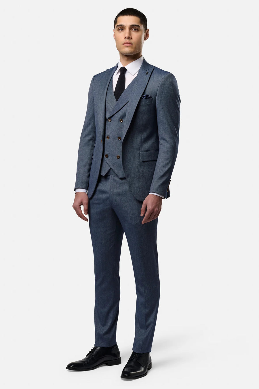 Benetti Cian Blue 3pc suit